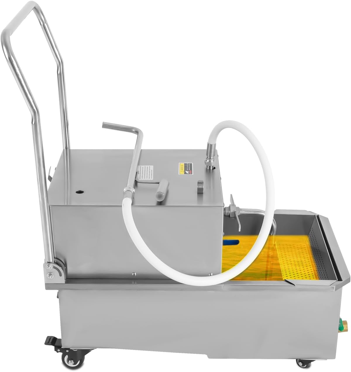 550W Commercial Oil Filter Machine, 55L Mobile Fryer Filter Machine Fryer Oil Filter Cart, Frying Oil Filtering System,110V Stainless Steel Oil Purifier For Restaurant Kitchen,Fried Chicken Shop