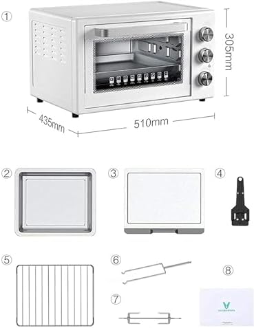 AMNOOL Tabletop Electric Oven 32L Electric Ovens Pizza Bake Microwave Kitchen Furnace Air Grill Intelligent Control Stove Aesthetic and Practical-1*