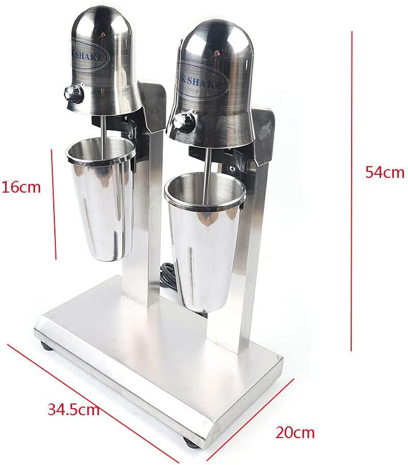 Dual Head beverage blender drink mixer, 110V 560W commercial electric milkshake maker salad mixer, 2 Adjustable Speed