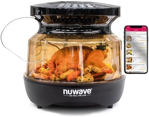 Nuwave Primo Grill Oven PFAS Free Countertop Oven with Convection Top & Grill Bottom, Smart Thermometer, Perfect for Cooking Frozen or Fresh with Surround Heat for Flawless Results
