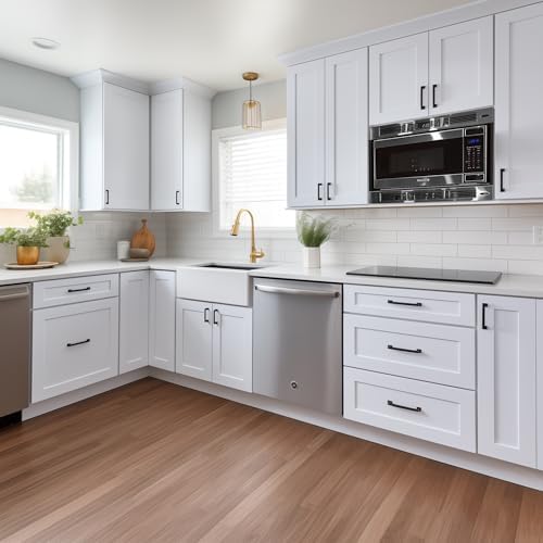 Solid Wood RTA Wall Microwave Cabinet with Open Shelves – Shaker Style, Space-Saving Kitchen Pantry Storage, Durable and Versatile Wall-Mounted Organizer (SK-White, 30