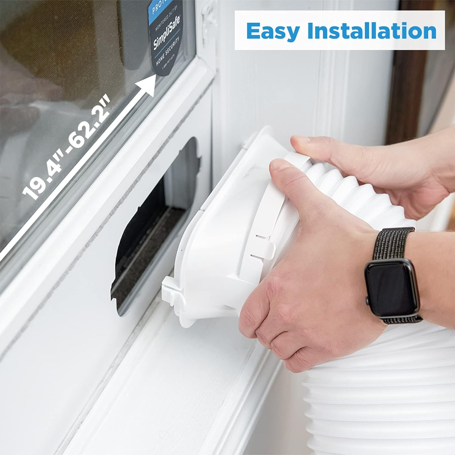 MIDEA 8,000 BTU (5300 BTU SACC) 3-in-1 Portable Air Conditioner, Dehumidifier, Fan Cools up to 175 sq ft with Remote Control, Complete Window Mount Exhaust Kit