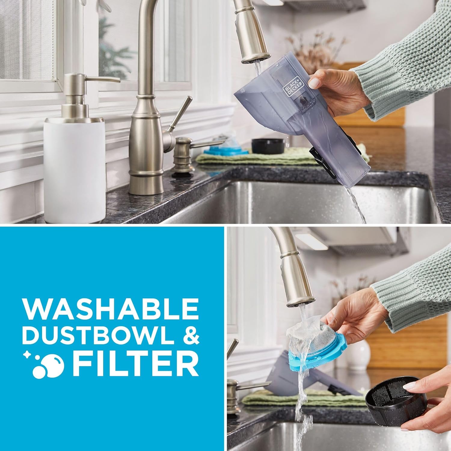 BLACK+DECKER 8V MAX dustbuster Blast Handheld Vacuum Cordless (HNVD215J00)