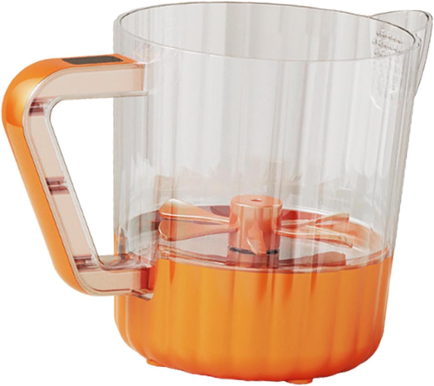 Electric Egg Beater with Strainer Spout Kitchen Utensil Kitchen Mixer Automatic Egg Whisk for Blending Mixing Hot Chocolate, Orange