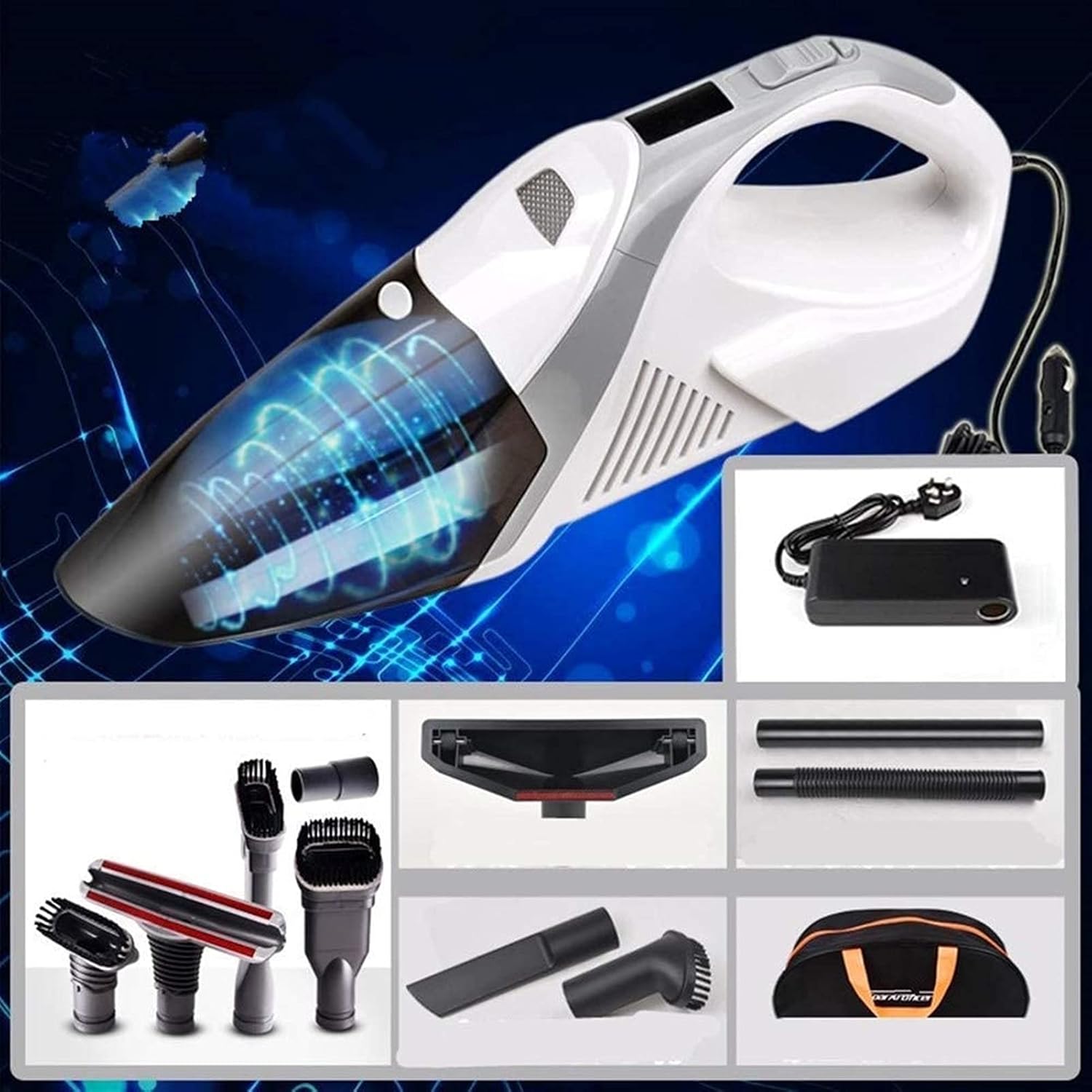 Handheld Vacuum, 6Kpa Hand Vacuum with Powerful Cyclonic Suction, Portable Vacuum Cleaner Wet Dry for Pet Hair, Dust,Gravel,Home Cleaning