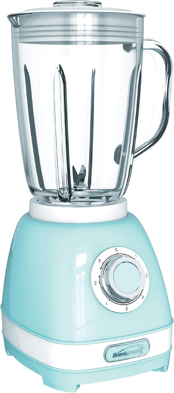 Brentwood Appliances JB-330BL 2-Speed Retro Blender with 50-Ounce Plastic Jar, Blue, Normal