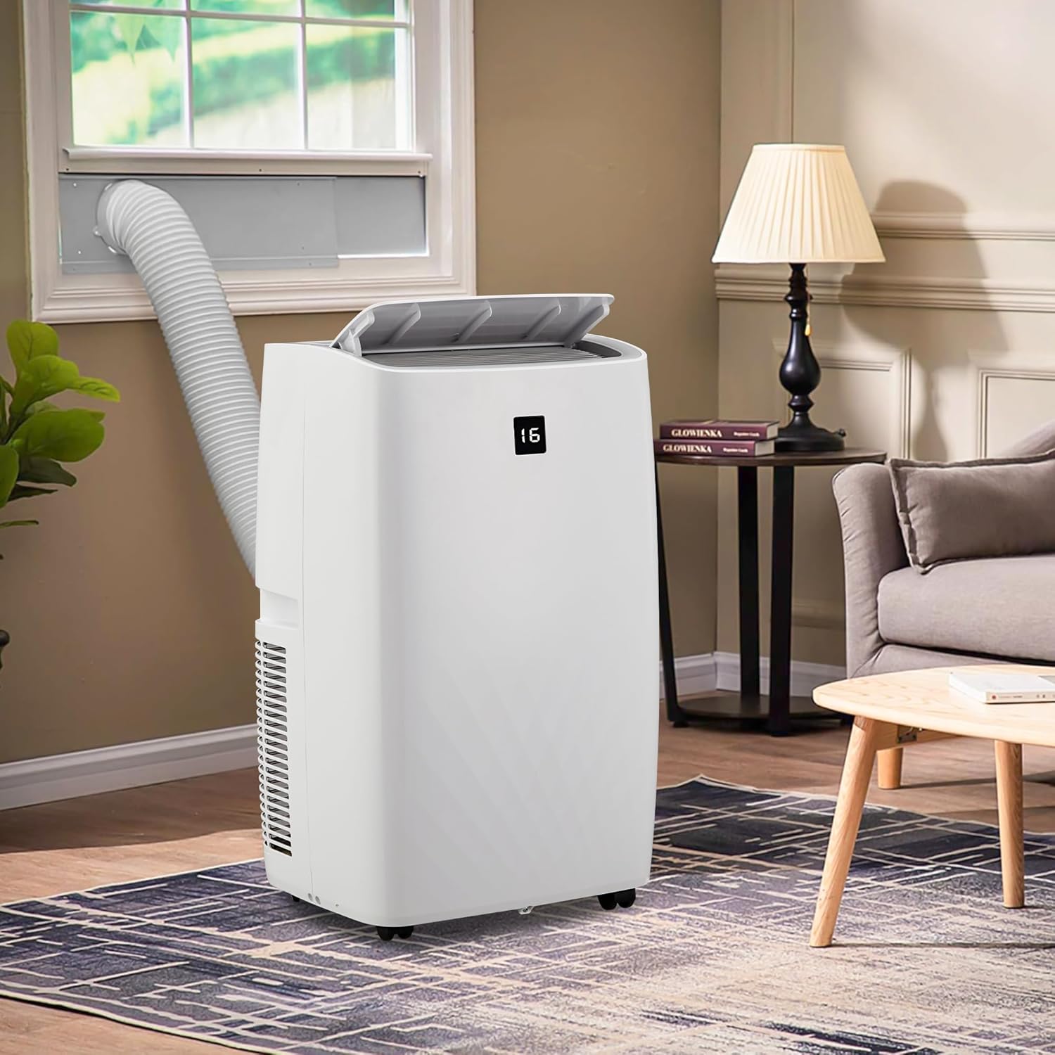 12000 BTU Portable Air Conditioner: 3-in-1 Cooling, Fan & Dehumidifier with Remote for Home