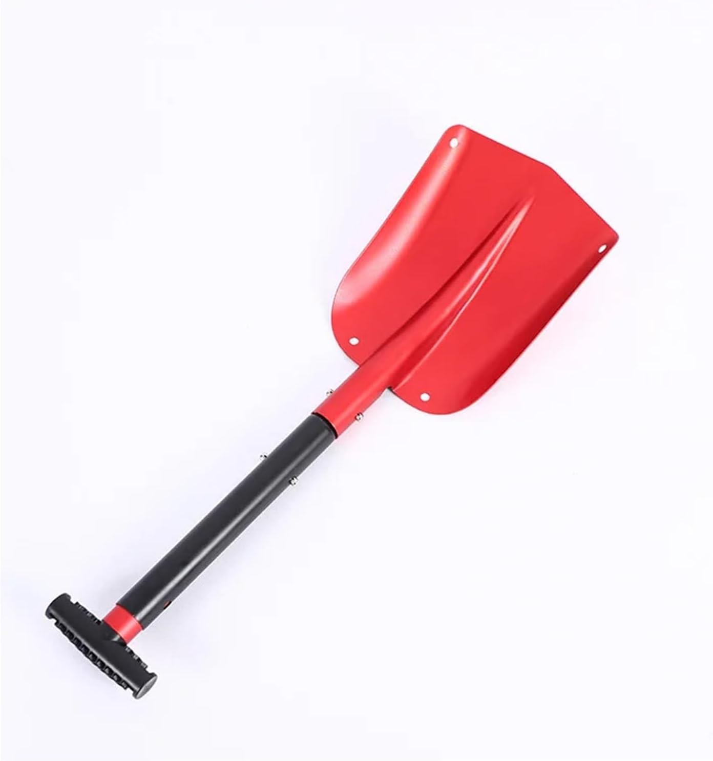 Foldable Multifunctional Snow Shovel Winter Car Snow Shovel Glass Wheel Outdoor Snow Shovel(Red)