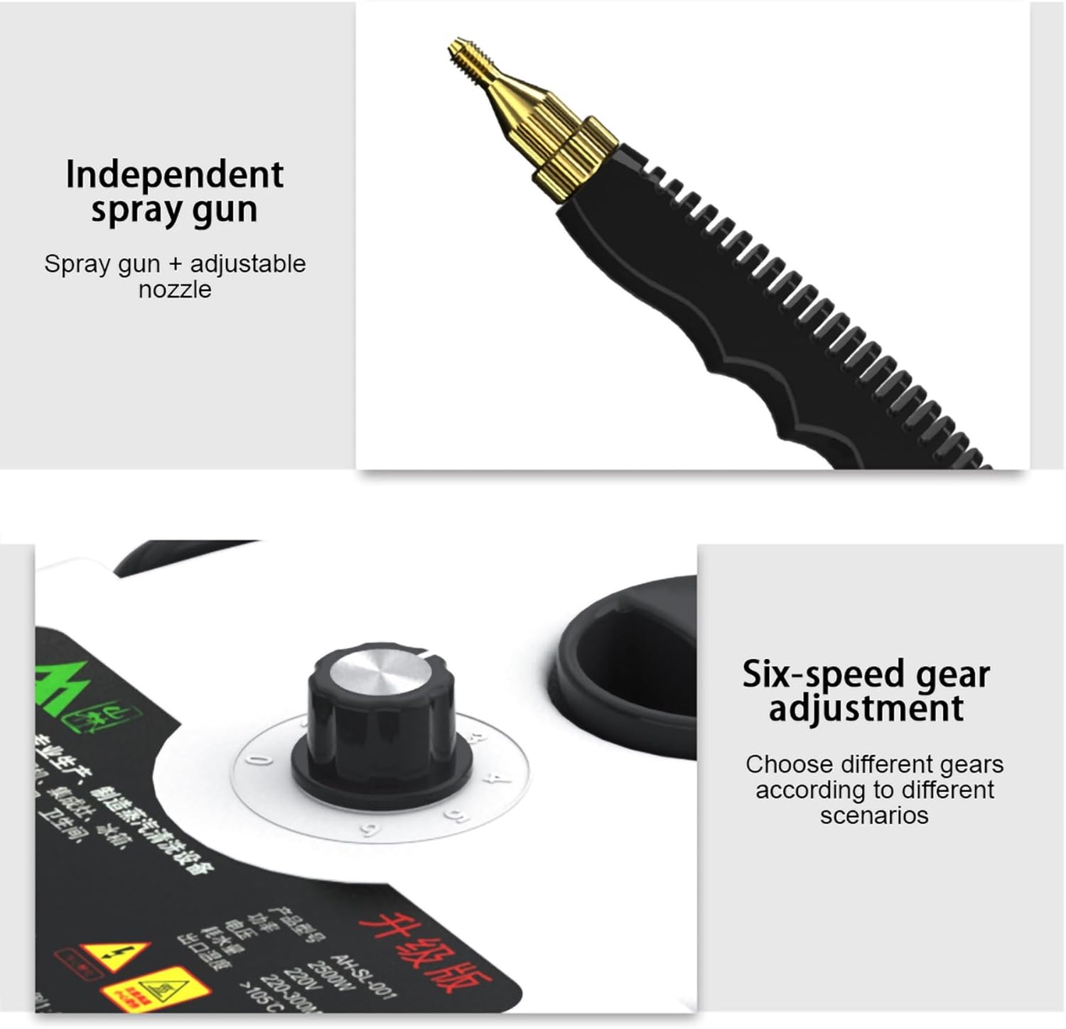 1000ml Electric Steam Cleaning Machine 1600W High Pressure Steamer, 6 Speeds Multifunction Portable Mini Power Cleaning Steamer High Heat, Fast Heating for Home Use Kitchen Floor ( Color : Red )