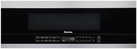 Kenmore KMOMJK12S2SW-10 Low Profile Over The Range Microwave Hood Combination Steam & Sensor Cooking, 11 Power Levels, 1.2 Cu Ft, Stainless Steel