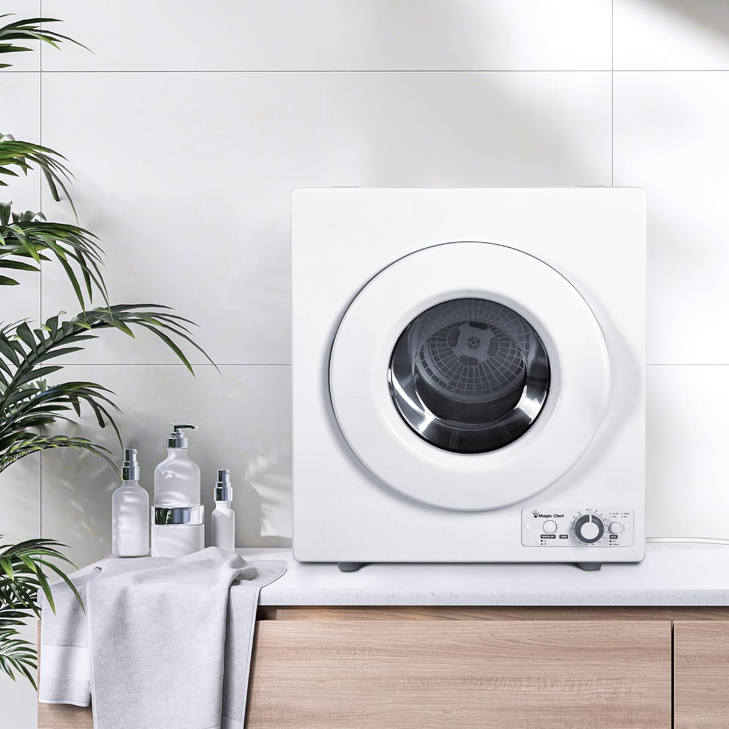 Magic Chef 2.6 Cu. Ft. Compact Electric Dryer, Portable Clothes Dryer is Perfect for Home or Apartment, White