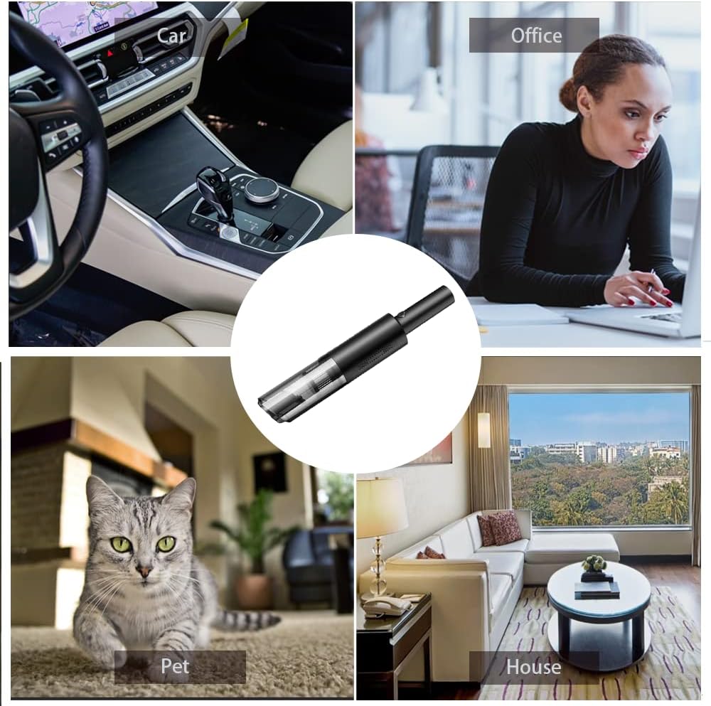 Gerrit Mini Vacuum, Portable Handheld Vacuum Cleaner Cordless, Small Hand Held Rechargeable Car Vacuum with High Power Suction Cleaning for Home Car Pet Hair, As Shown in the Figure