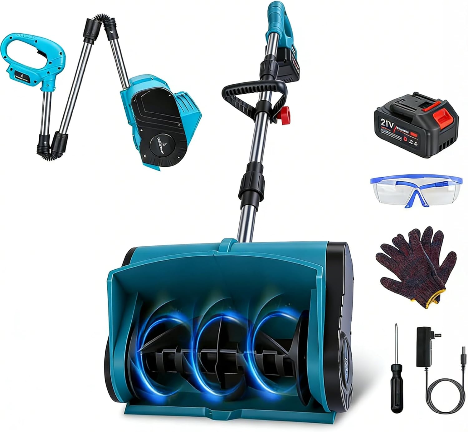 Cordless Snow Shovel, 800W 21V 11