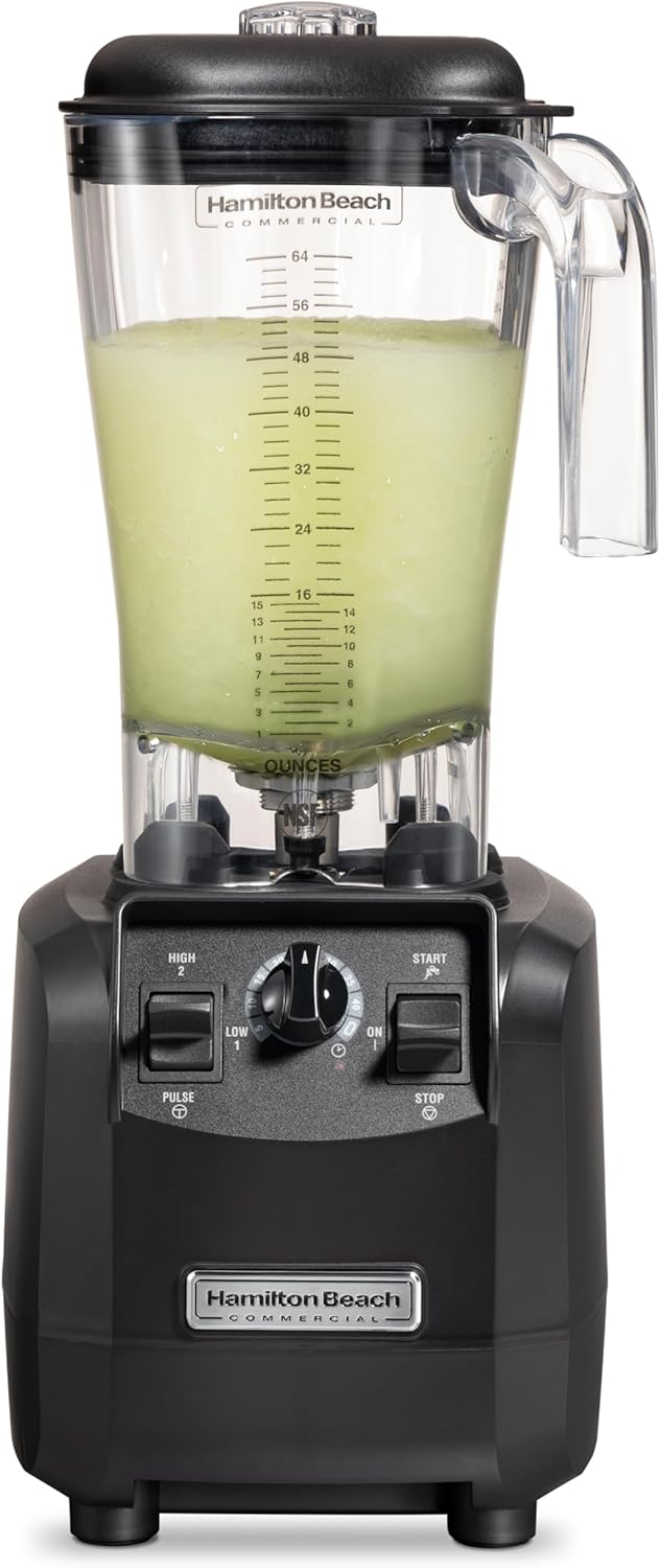 Hamilton Beach Commercial Fury High-Performance Blender, 64 Ounce / 1.8 Liter Capacity, 3 HP Motor, NSF Certified, HBH550R