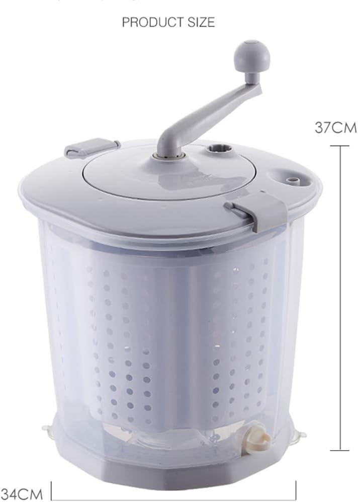 Portable Eco Mini Washing Machine, Hand Cranked Manual Clothes Non-Electric Washing Machine and Spin Dryer,Easy to Use, Suitable for Small Clothes, Underwear, RVs, Camping