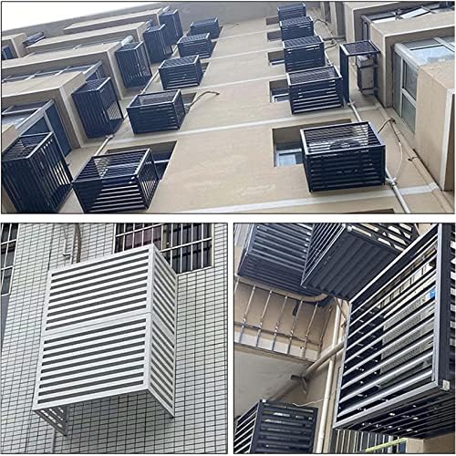 Cover for Outdoor Brown Air Conditioner Fence Screen - Hide Air Con Unit, Plant Display Rack Storage Shelf, Prevent Weeds with Condenser Protective Cover