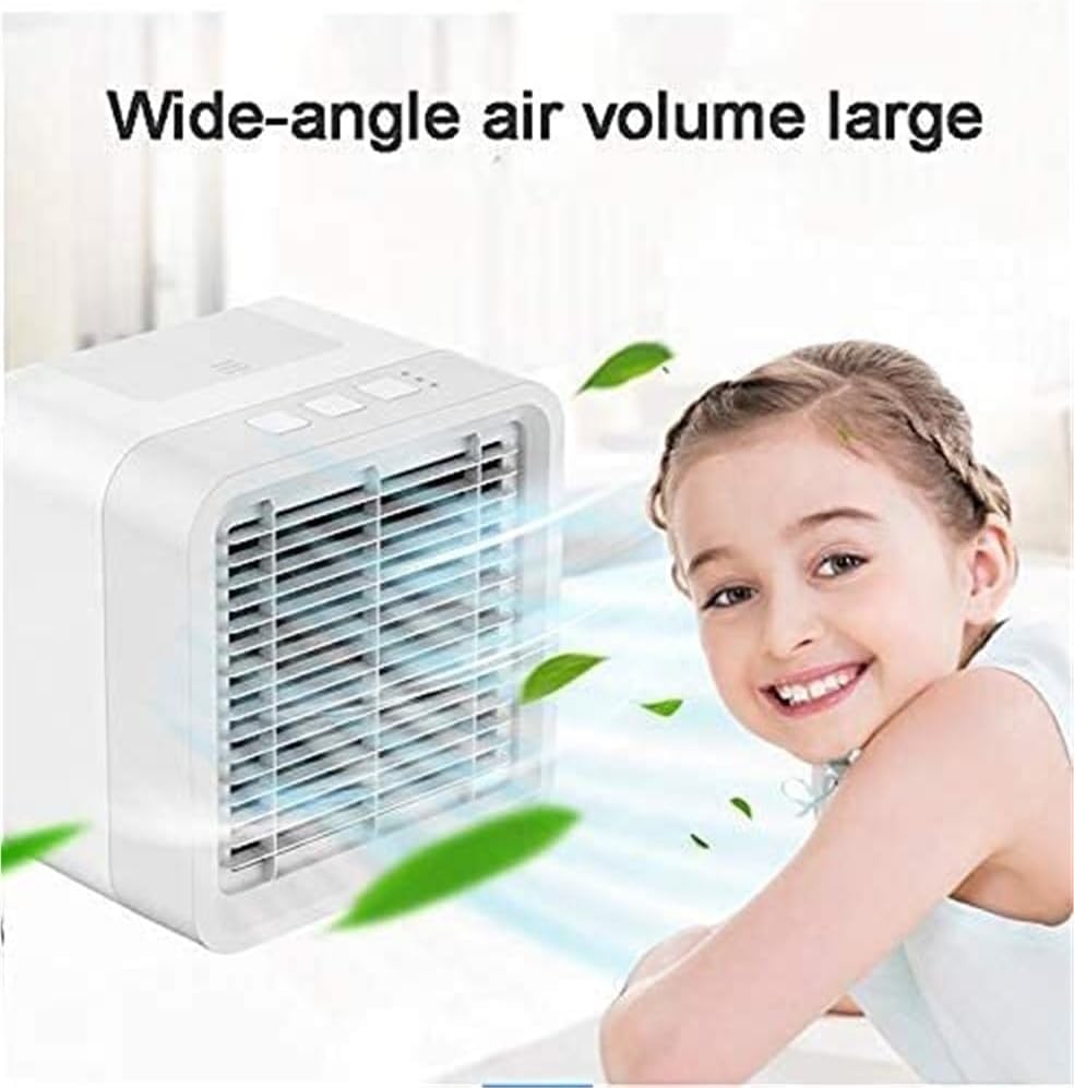 Compact Air Cooler, Portable Mini Air Conditioner, Humidifier, Air Purifier, 3 Wind Speed and Water Tank