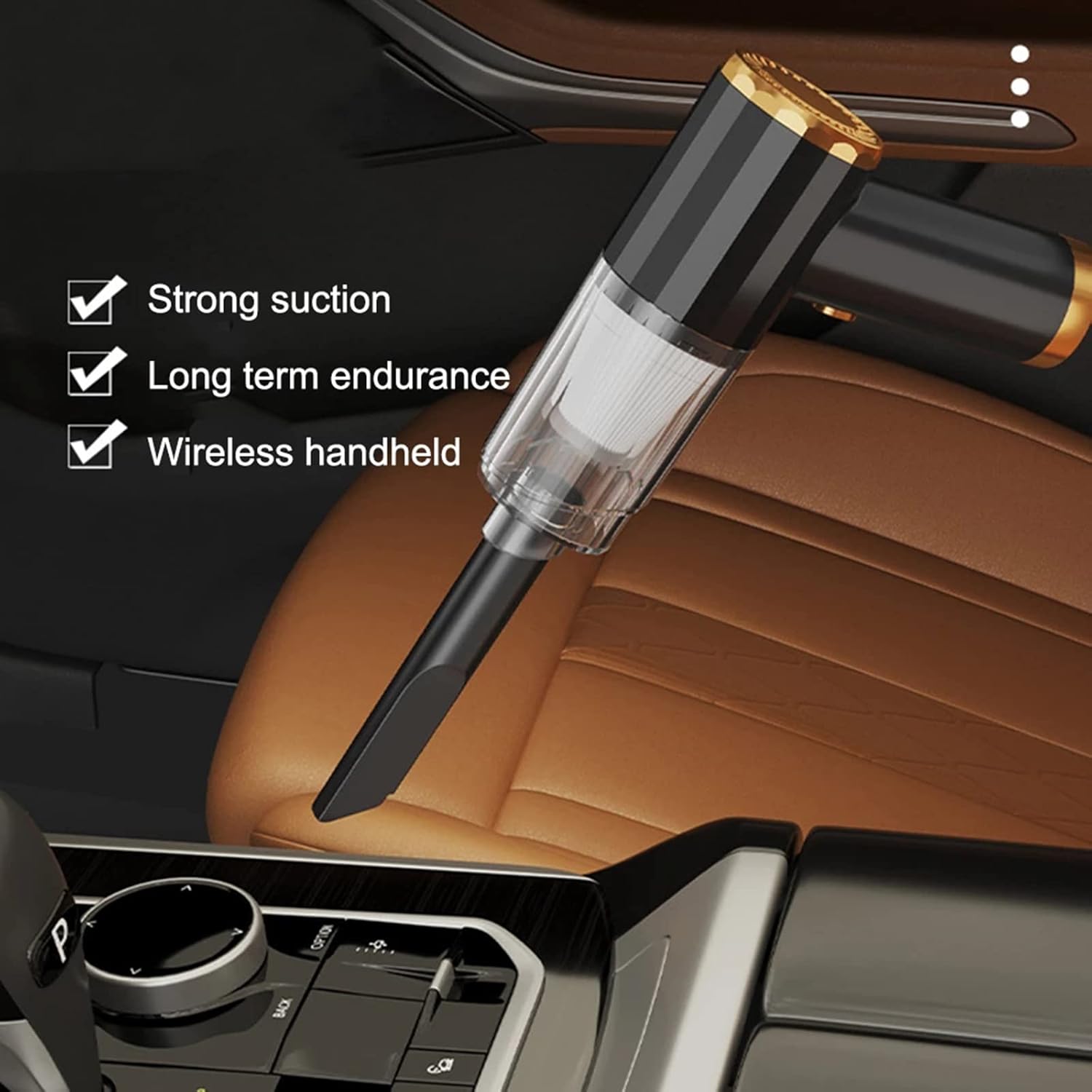 18000PA Car Wireless Vacuum Cleaner Powerful Cyclone Suction Home Portable Handheld Vacuum Cleaning Mini Cordless Vac,Yellow