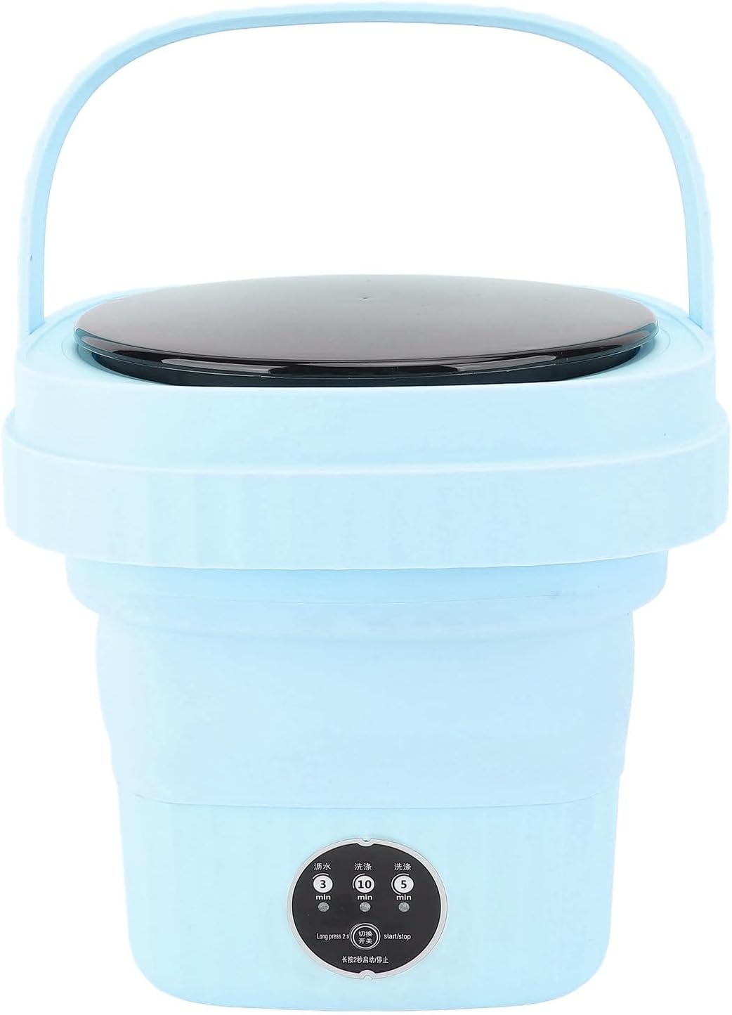 Portable Washing Machine 6L Foldable IPX4 Waterproof Mini Laundry Washer, Portable Travel Apartment Washer Mini Foldable Washer (US Plug)(Blue)