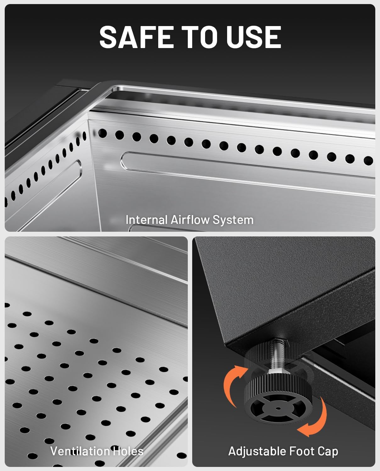 LEGACY HEATING Smokeless Fire Pit, Portable Outdoor Firepits 25 inch, Carry Handle for Backyard Patio Camping Bonfire, Stainless Steel, Ideal for 6-12 People, 46.74 lbs, Black, Cyberpit One Pro