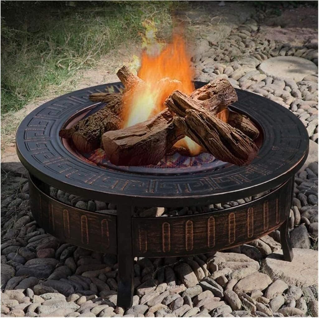Fire Pits Outdoor Wood Burning Fire Pit Bonfire Wood Burning Patio Coal Grill Firepit