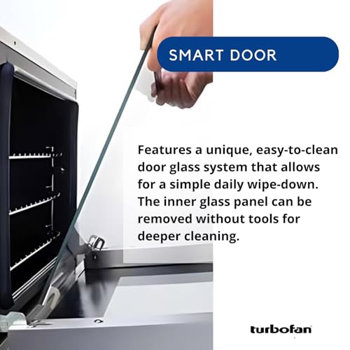 Moffat Turbofan Half Size Countertop Electric Convection Oven, Single Deck, Manual Control, 208v/50/60/1ph