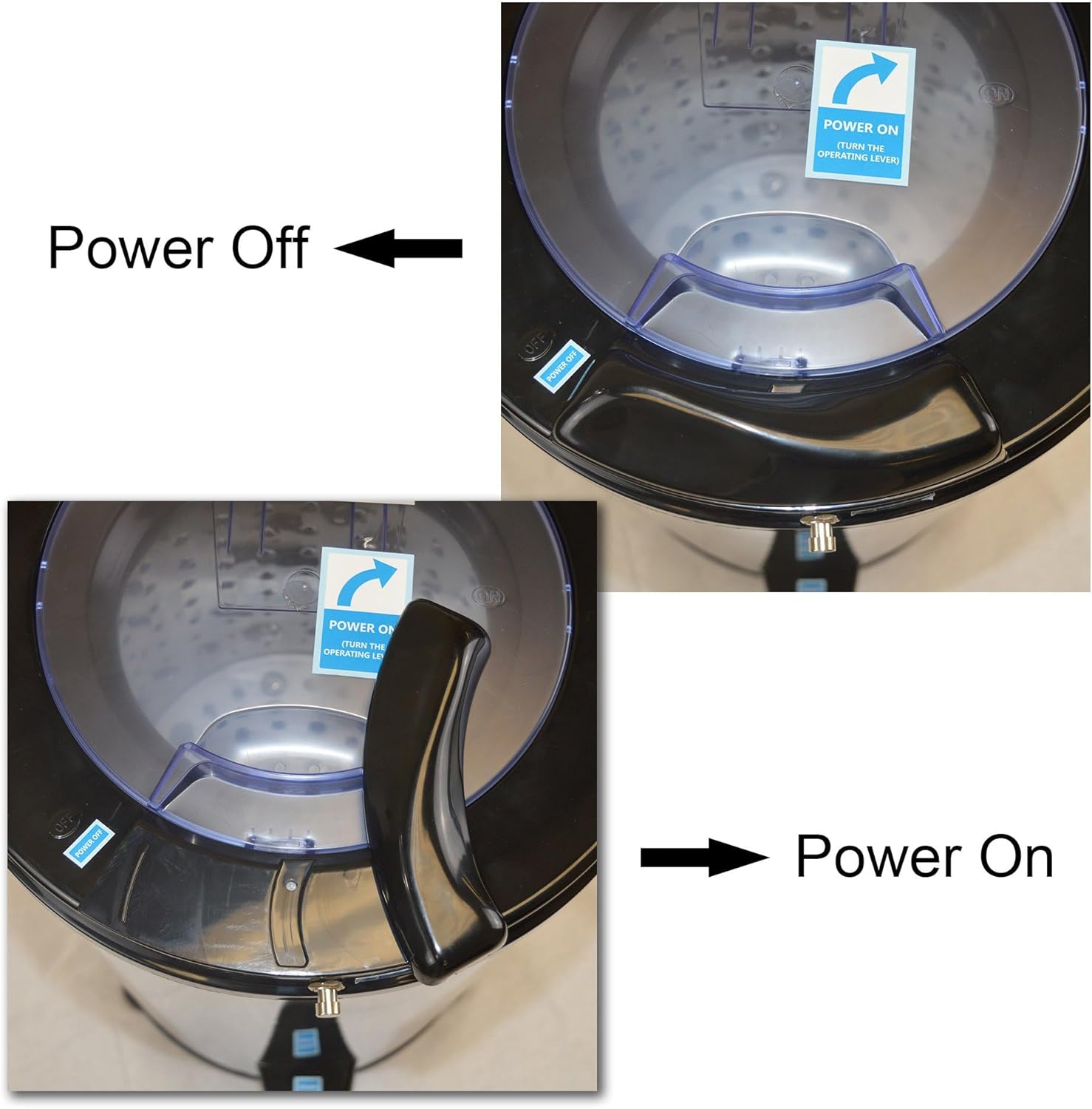 Panda 3200 RPM Portable Spin Dryer – 22lbs Capacity, Stainless Steel Drum & Outer Case, 110V – Sleek Dark Gray