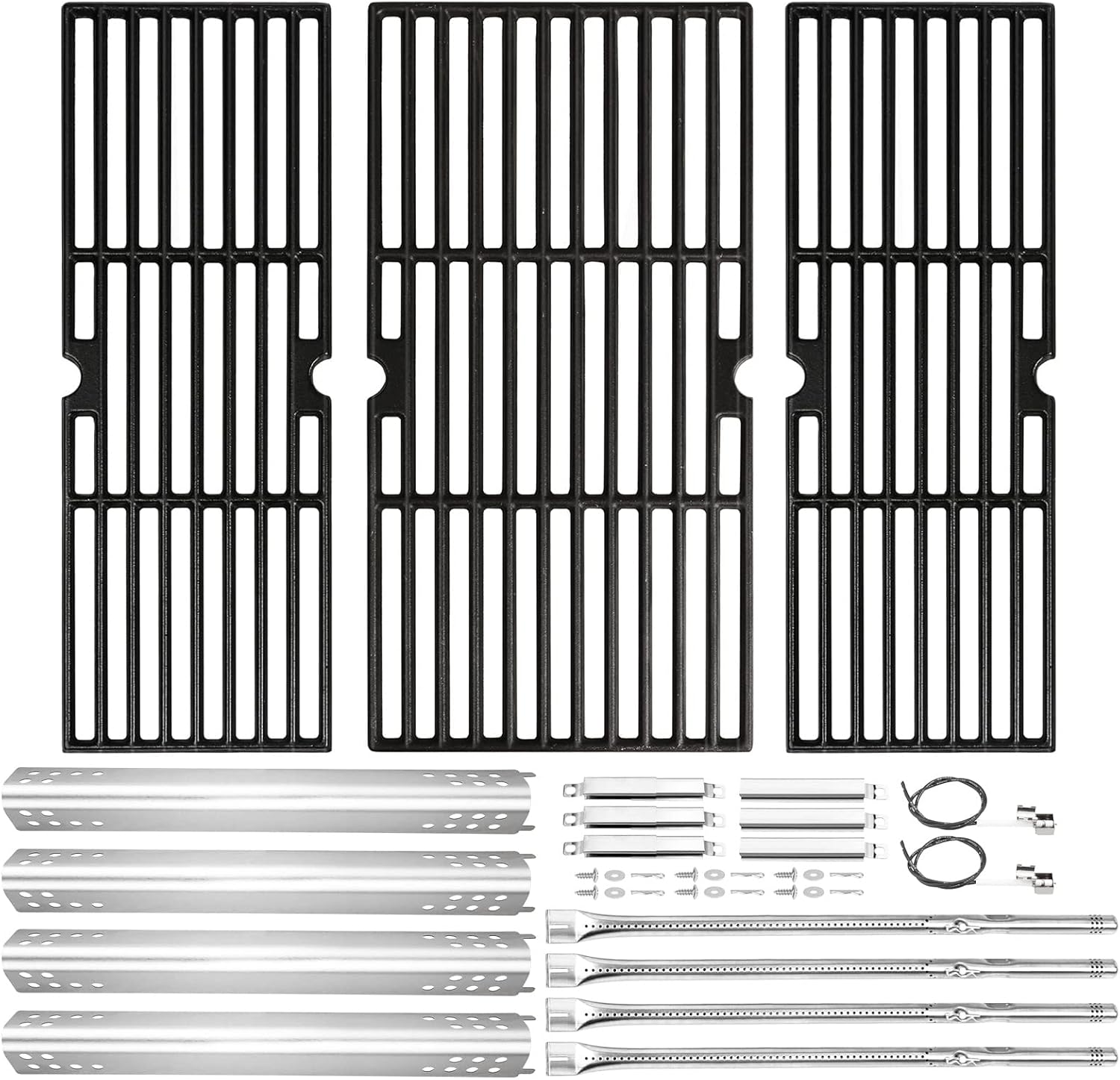 Hisencn Grill Replacement Parts for Charbroil Performance 475 4 Burner 463347017 463377319 463376017 463335517 463275517 463376419, G470-5200-W1 Burner, G470-0004-W1A Heat Plates and Cooking Grates