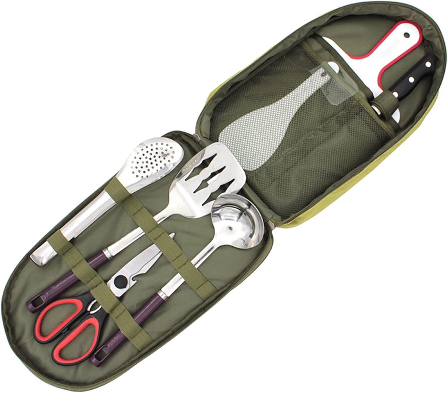 8pcs Stainless Steel BBQ Accessories Tool Set, Grill Accessories BBQ Tools, Heavy Duty BBQ Accessories with Carrying Bag, for Gourmets, Barbecue Fans, Cooks