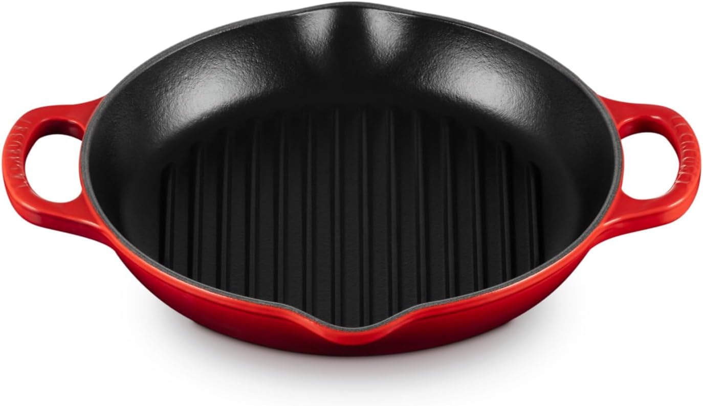 Le Creuset Enameled Cast Iron Signature Deep Round Grill, 9.75