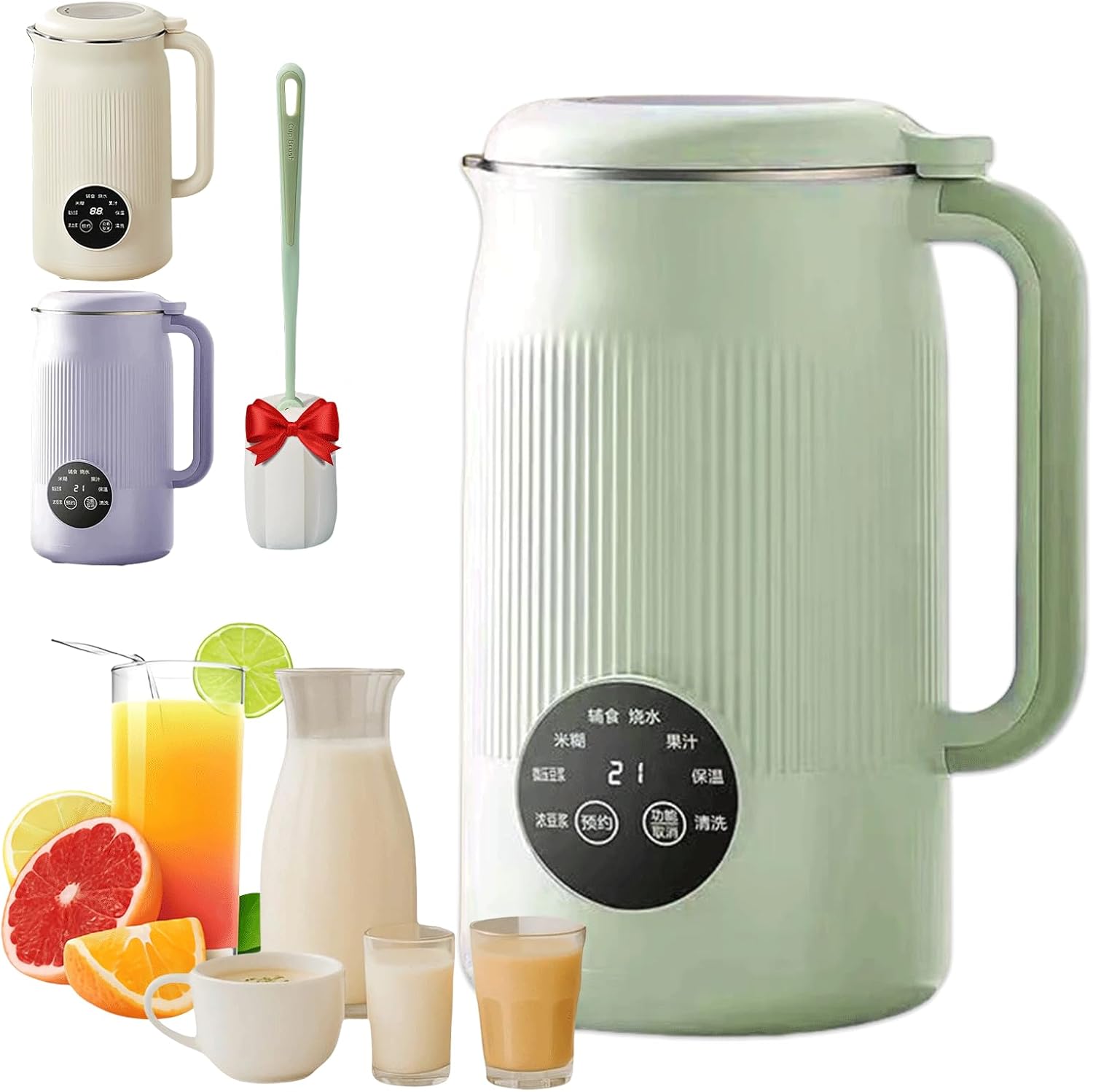 The 8-In-1 Multifunction Nut Milk & Juice Maker, 2026 Upgraded Nutmilk Maker Blender, Automatic Soybean Juice Machines with Timer Self-Cleaning and Keep-Warm, Suitable for Home Kitchen (A3)