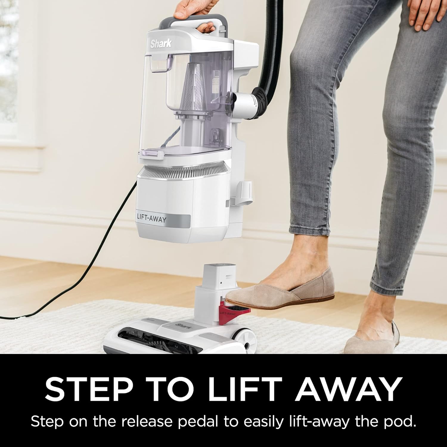 Shark LA300 Navigator Lift-Away ADV Corded Upright Vacuum, White (Renewed)