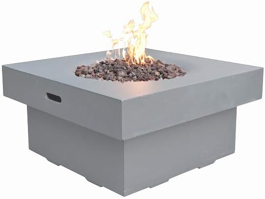 Modeno Fire Pit Fire Table Outdoor Furniture Light Grey Color Branford Fire Table Brand-Natural Gas