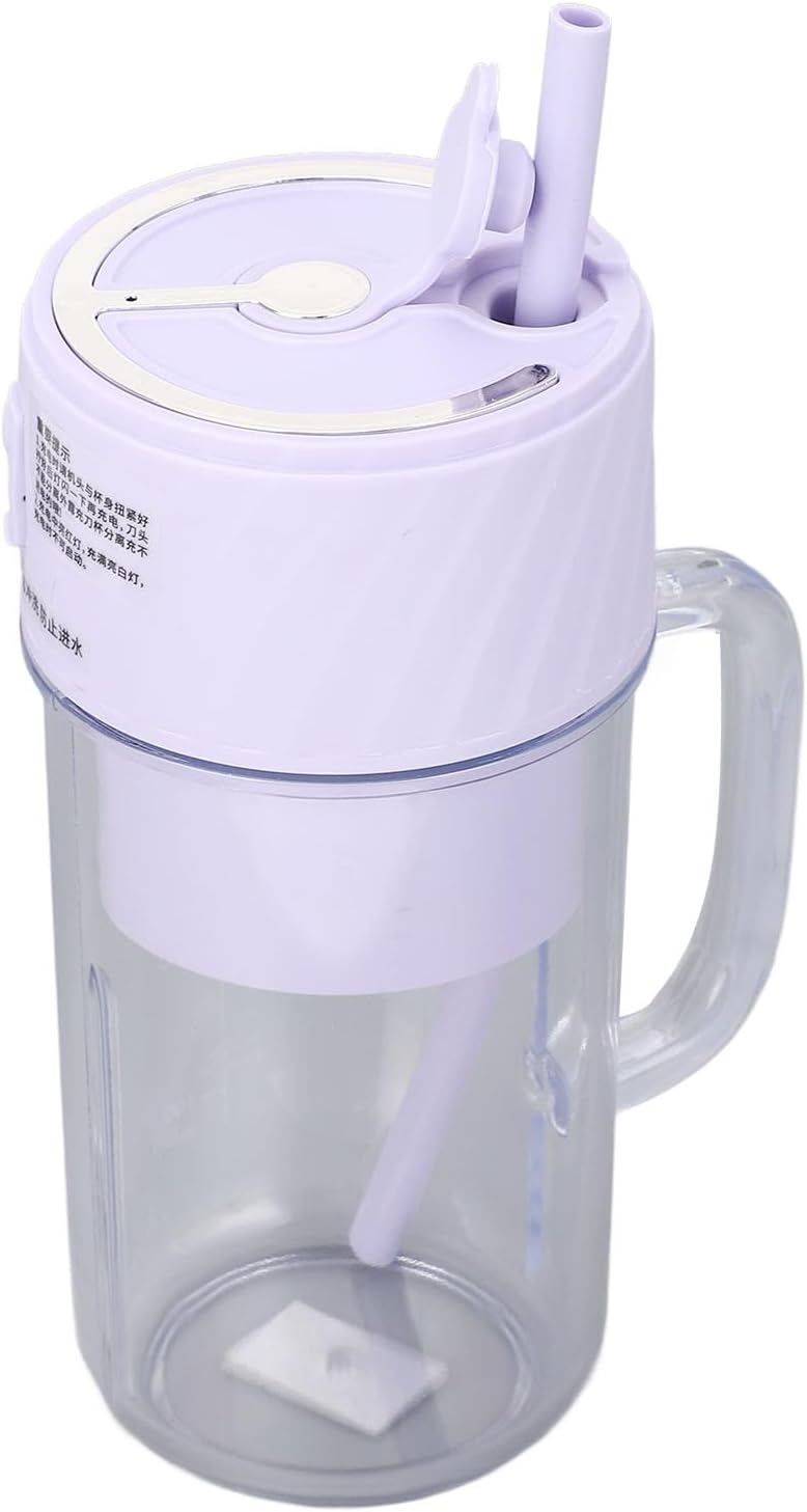 Portable Blender, Rechargeable Blender Travel Cup with Lid and Straw, Blender for Shakes, Smoothies, Juices, Mini Blender for Outdoor Sports, Family, Travel