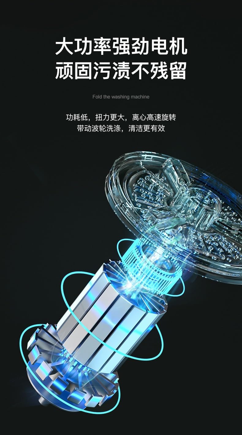 Folding Washing Machine, Mini Washing Machine, Mini Portable Underwear Washing Machine, Suitable for Underwear, Bras, Socks, Baby Clothes, Towels Or Small Items. (Color : Green)