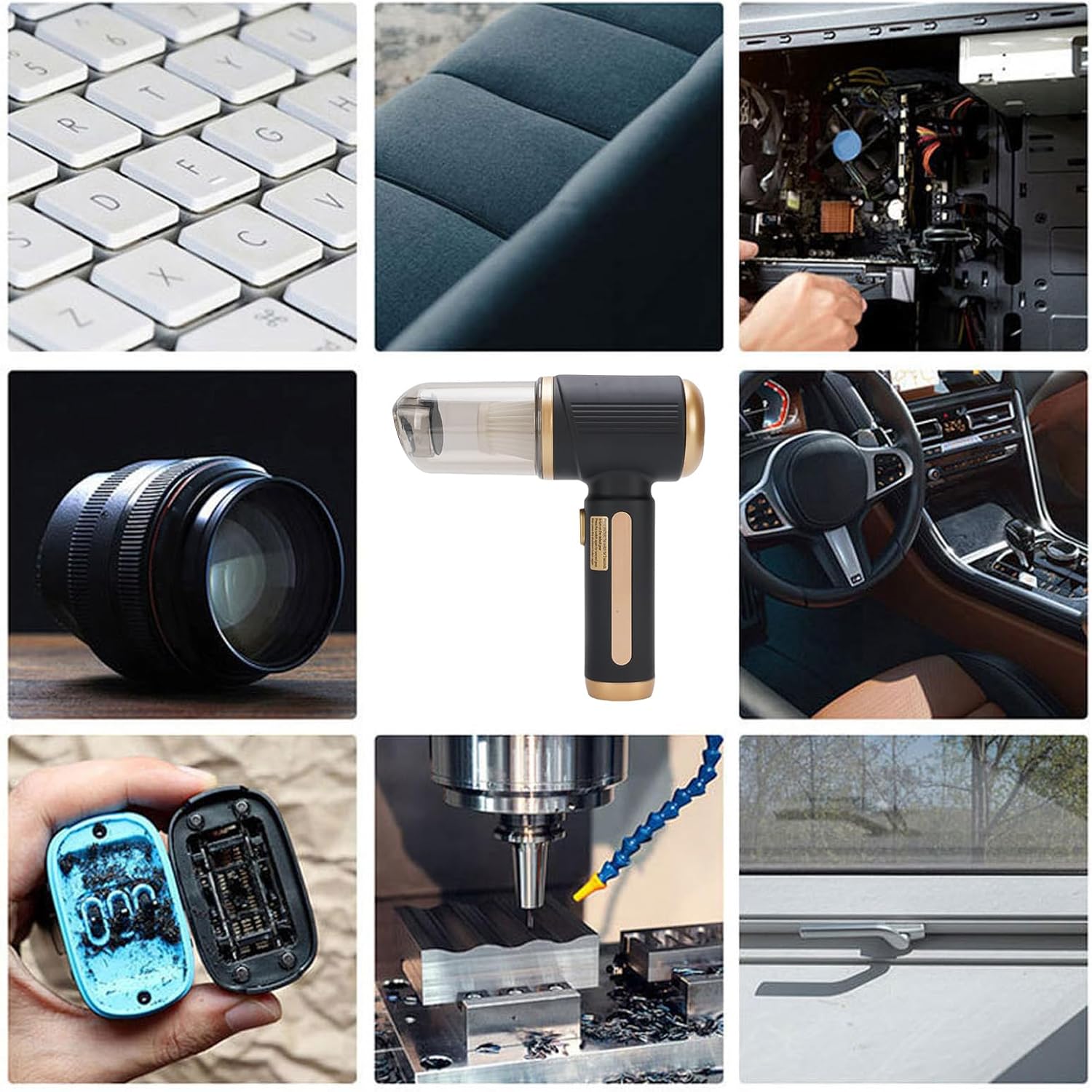 GOWENIC Portable Car Vacuum Cleaner, 120W 20000Pa Strong Suction, 6000mAh Rechargeable Cordless Handheld Vacuum with HEPA Filter, for Car Home Cleaning