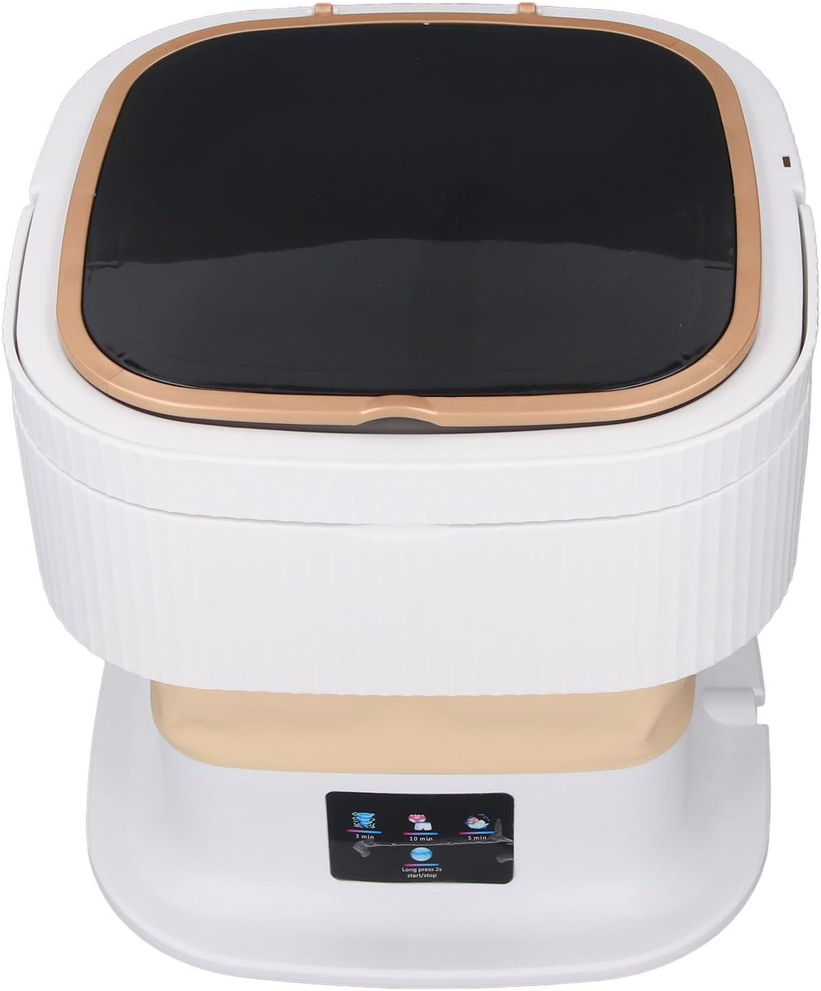 Mini Clothes Washer, Deep Portable Washing Machine with Drain Hose for Underwear Baby Clothes (Beige)