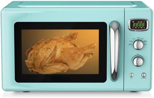 MAT EXPERT 0.9 Cu.ft Microwave Countertop, Digital Timing & 5 Micro Power, 25L Small Microwave w/Glass Turntable & 6 Preset Buttons, Delayed Start Function, 900W Mini Microwave w/Child Lock