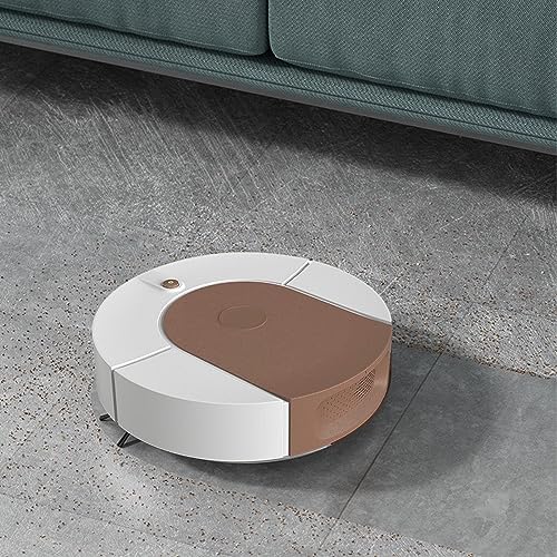 Robot Vacuum Cleaner, Strong Suction Robot Vacuum Cleaner with USB Rechargeable, Automatic Robotic Vacuum Cleaner for Hard Floors, Ceramic Tiles (Brown)