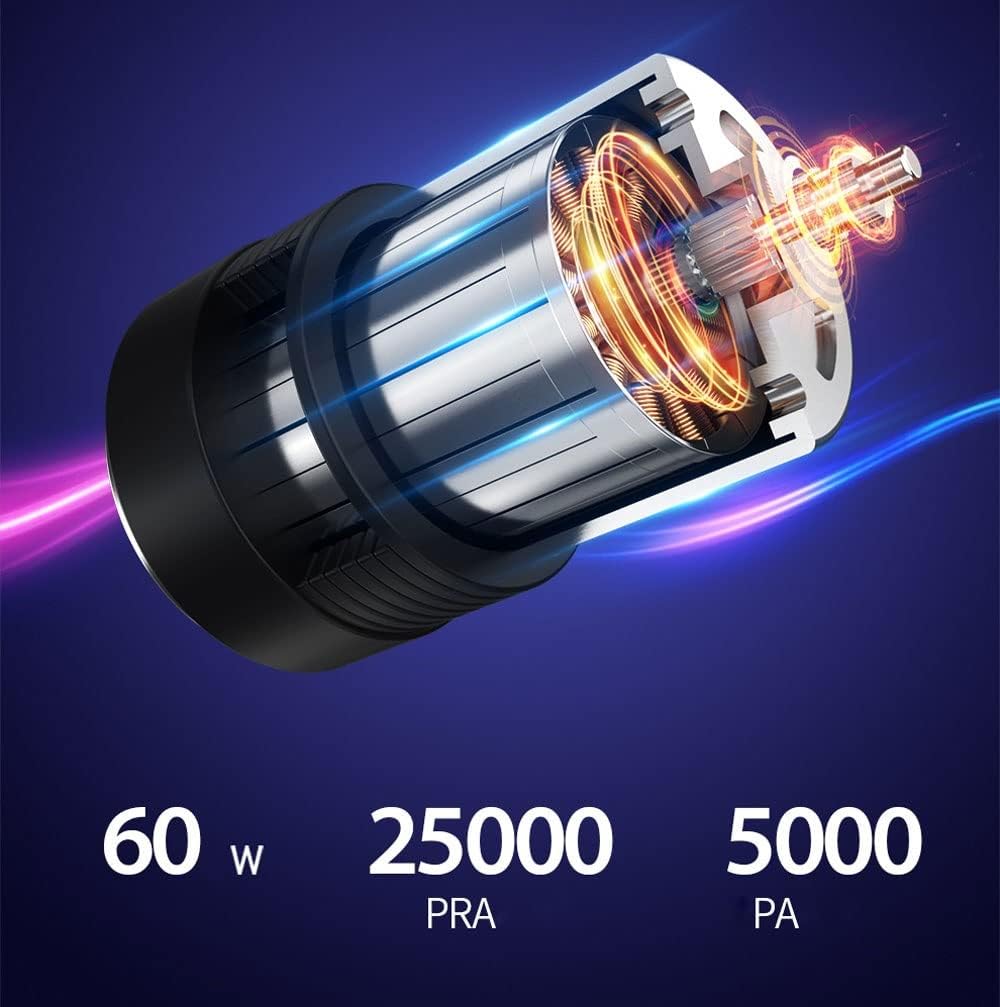 Handheld Vacuum, 5000Pa Cordless Rechargeable Vacuum Cleaner, Portable, Lightweight, Suitable for Home, Car, Office