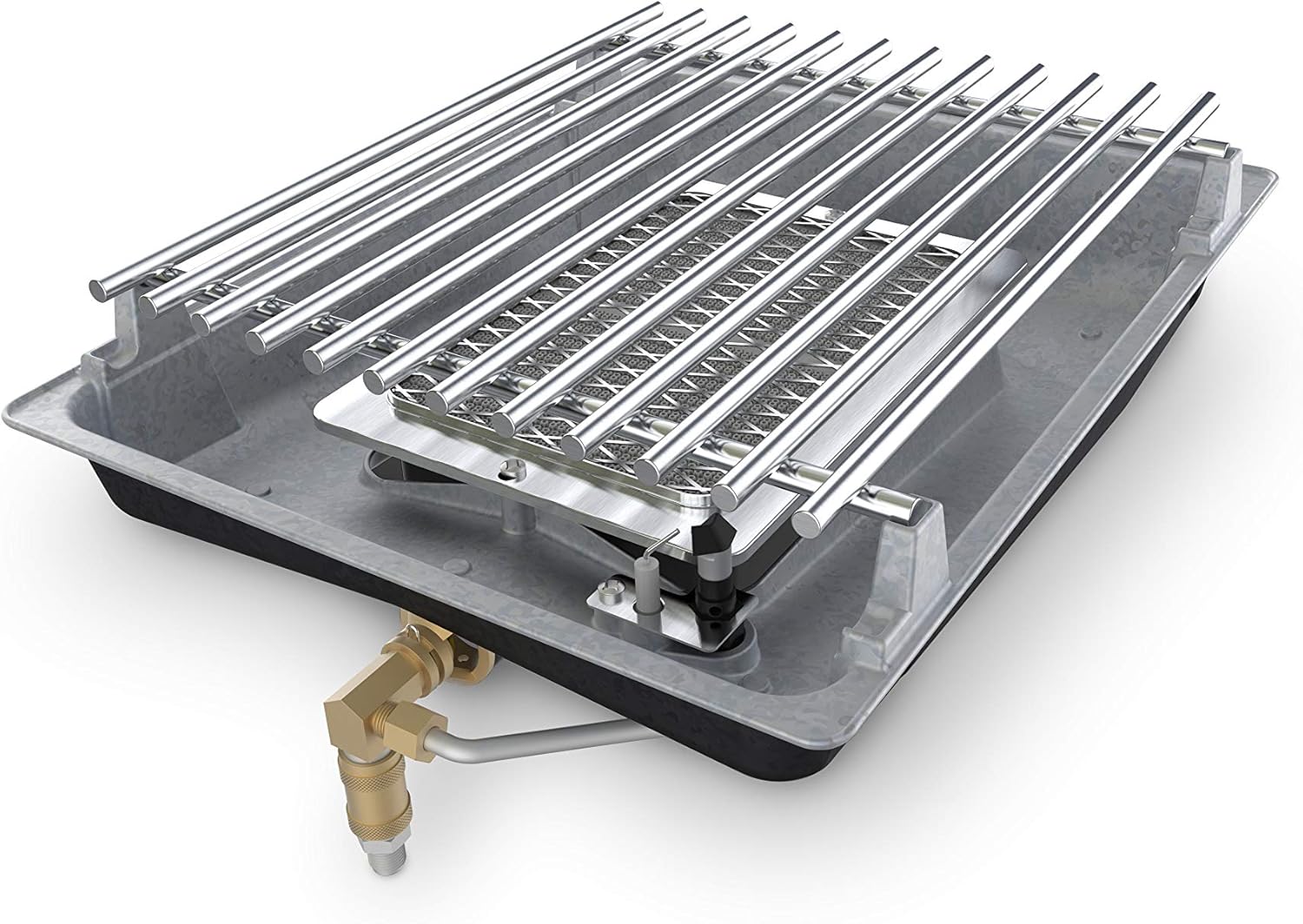 Broil King 18674 Propane Infrared Side Burner Kit, Black, Silver