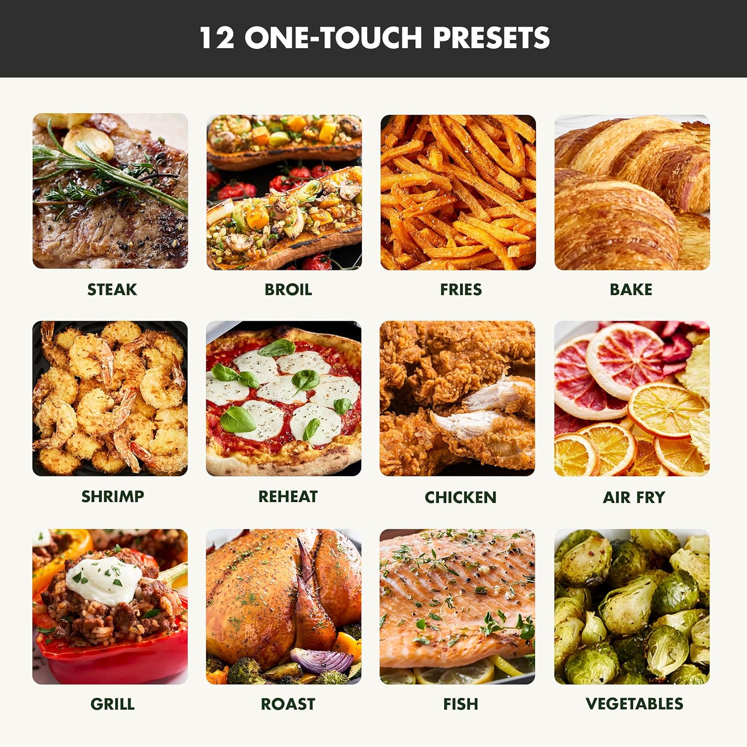 GreenPan Cyclone 7QT 12-in-1 Air Fryer, XL Easy View Window, 400 °F in 4 Seconds, Digital Touch Screen Presets, Ceramic Nonstick PFAS-Free Basket, Shake Reminder, Adjustable Temp & Time Control