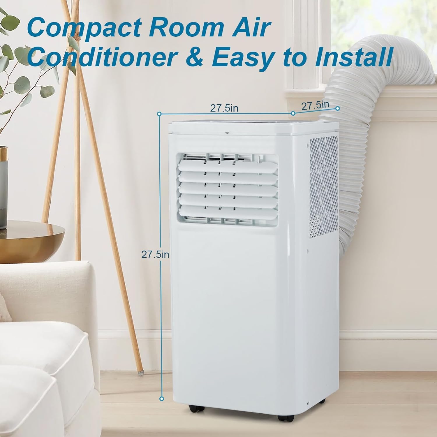 10000 BTU Portable Air Conditioners Cools Up to 450 Sq.Ft, 3-In-1 Portable AC Unit With Dehumidifier, Fan, Cooling Mode & Window Kit, Room Air Conditioner Portable for Bedroom, Living Room, Office