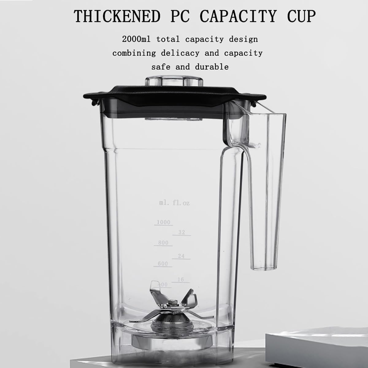 2L Smoothie Blender, 2200W Commercial Soundproof Blender, Self-Cleaning Smoothie Maker, Professional Countertop Blender with Digital Waterproof Touchpad, for Ice Crushing, Shakes and Smoothies