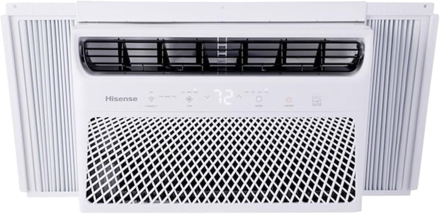 Hisense 350-sq ft Window Air Conditioner with Remote (115-Volt; 8000-BTU) 3 modes (Cooling, Fan, Dehumidifier), Wi-Fi enabled, Noise Level dB 53, ConnectLife App, AW0822CW1W (Renewed)