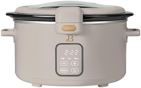 Beautiful 3 Qt Air Fryer with TurboCrisp™ Technology, Porcini Taupe by Drew Barrymore, Compact Countertop Air Fryer for Crispy Healthy Cooking, Nonstick Basket, Dishwasher-Safe, Oil-Less Frying