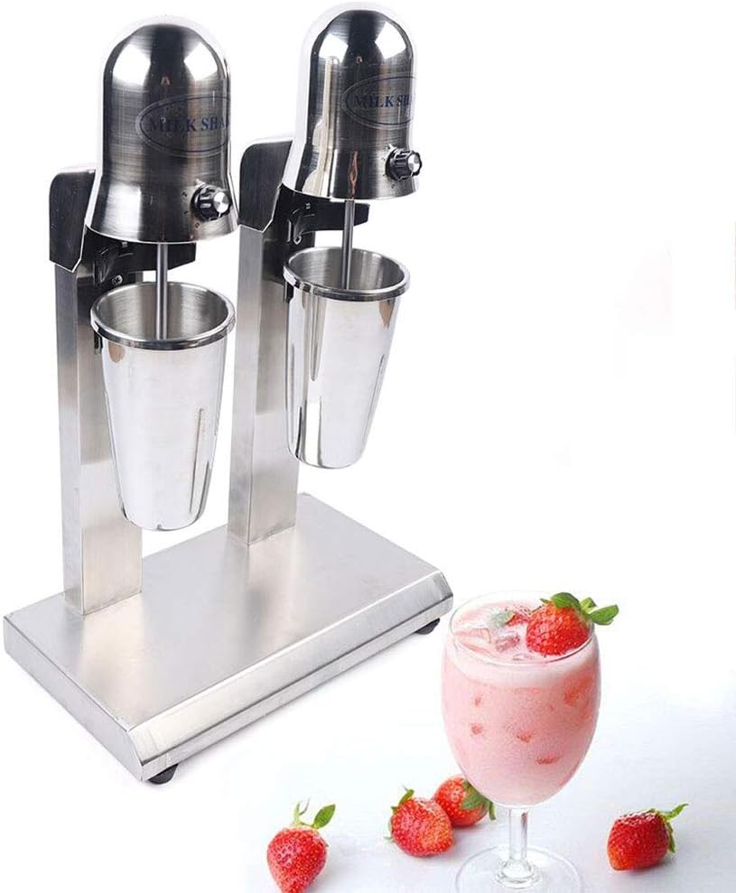Electric Milkshake Maker, 110V 560W Commercial Stainless Steel Drink Mixer Machine Smoothie Malt Blender with 2 Speed Adjustable (560W)