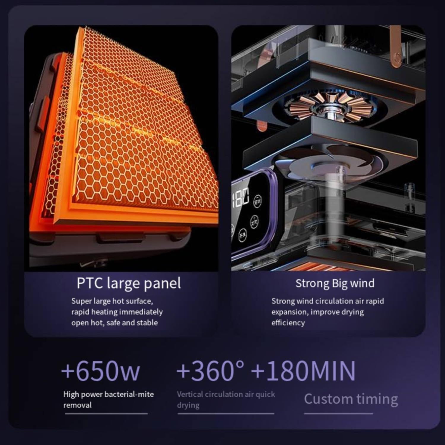 Portable Clothes Dryer Machine for Laundry Apartments and Travelling Hotel Room Touch Screen & Remote Control clothes dryers(Purple)