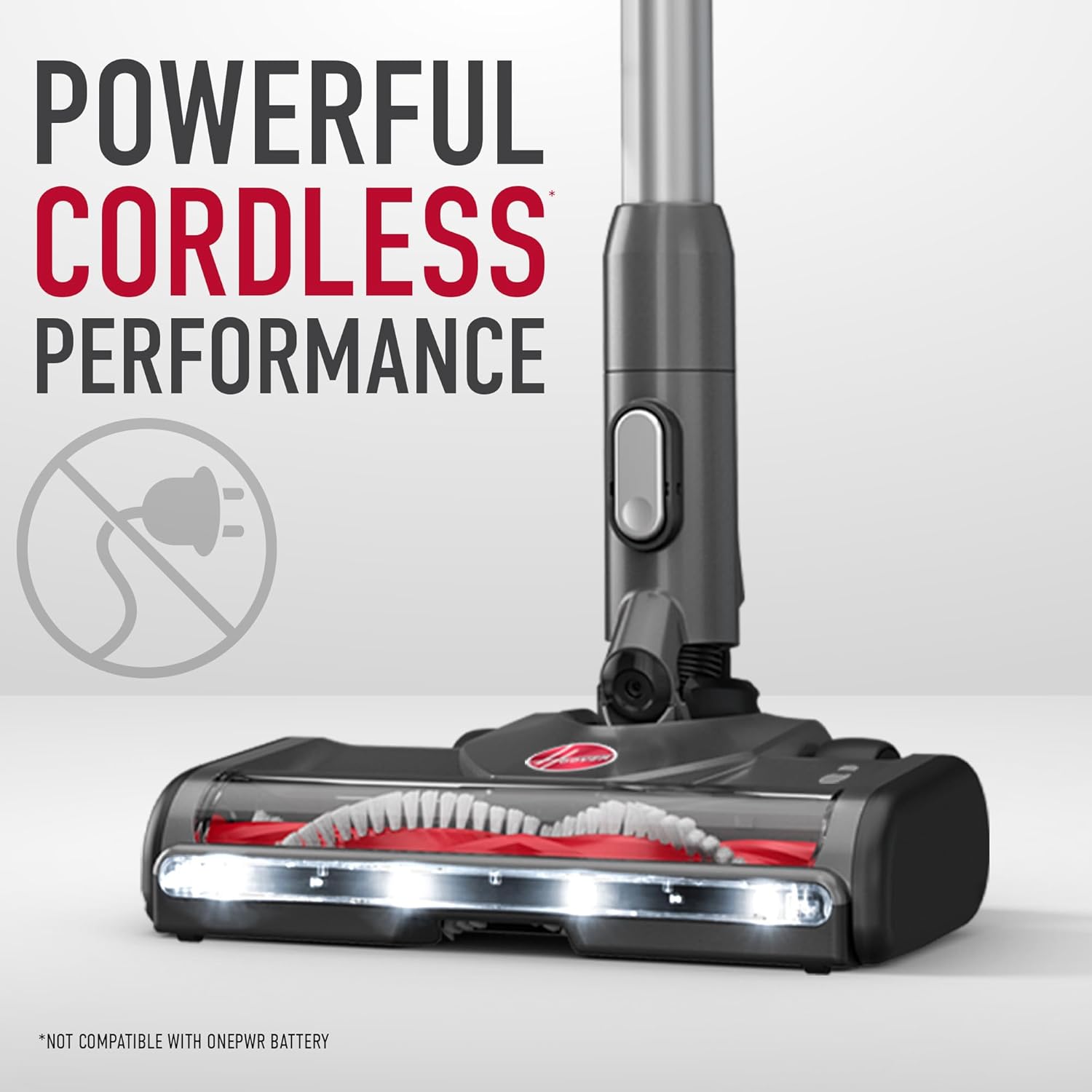 Hoover Excelerate Cordless Stick Vacuum Cleaner with Included Tools, for Carpet and Hard Floors, Lightweight Design, Powerful Suction, LED Headlights, BH59000V