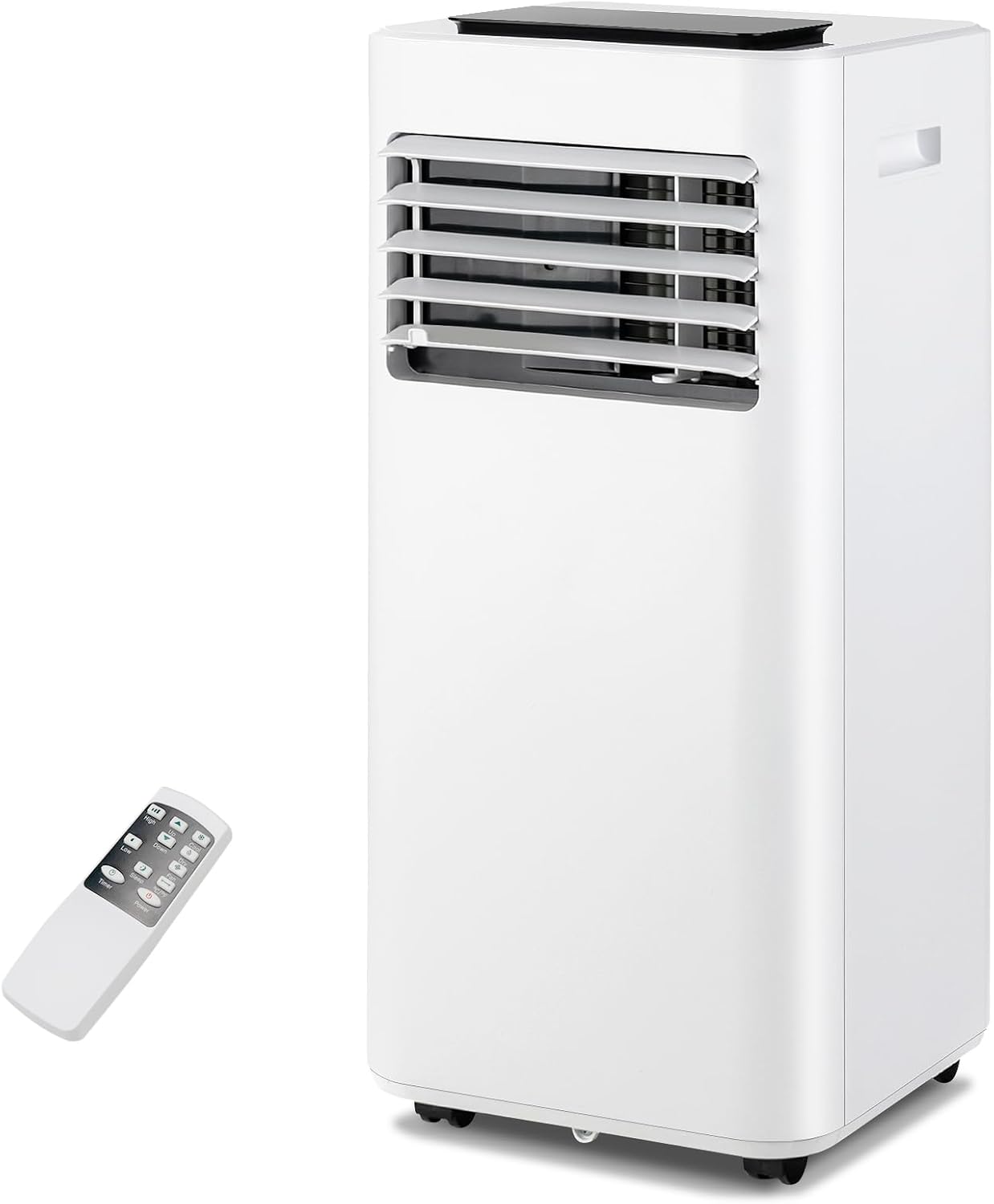 KOTEK Portable Air Conditioner for Room up to 250 Sq. Ft, 8000 BTU 3-in-1 AC Unit for Bedroom w/Sleep Mode, Dehumidifier & Fan, Child Lock/Remote Control, Portable AC for Home Office (White-8000BTU)